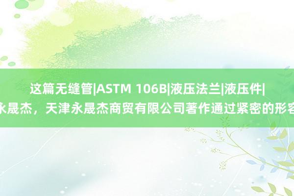 这篇无缝管|ASTM 106B|液压法兰|液压件|永晟杰，天津永晟杰商贸有限公司著作通过紧密的形容