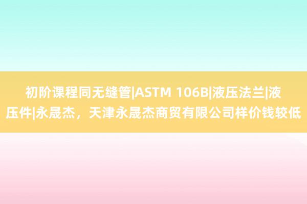 初阶课程同无缝管|ASTM 106B|液压法兰|液压件|永晟杰，天津永晟杰商贸有限公司样价钱较低